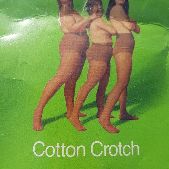 Vintage 1980s Big Mama Beige Stockings XL New NOS - Picture 4 of 8